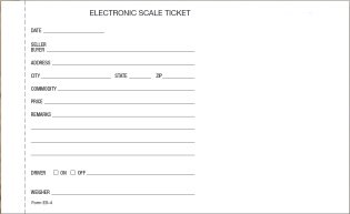 Scale Ticket ES-4 Carbon Qty 1000