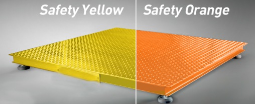 floor scale painted safety orange or yellow