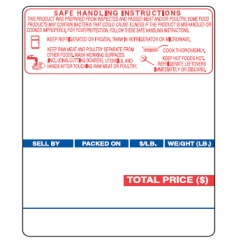 Ishida AC-Series, BC-3000, Astra Safe Handling UPC 85mm Label