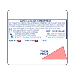 Ishida Retail Scale Label Pre Printed Safe Handling Instructions 59mm Label