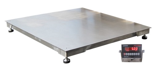 5x5 stainless steel floor scale 5000 lb capacity