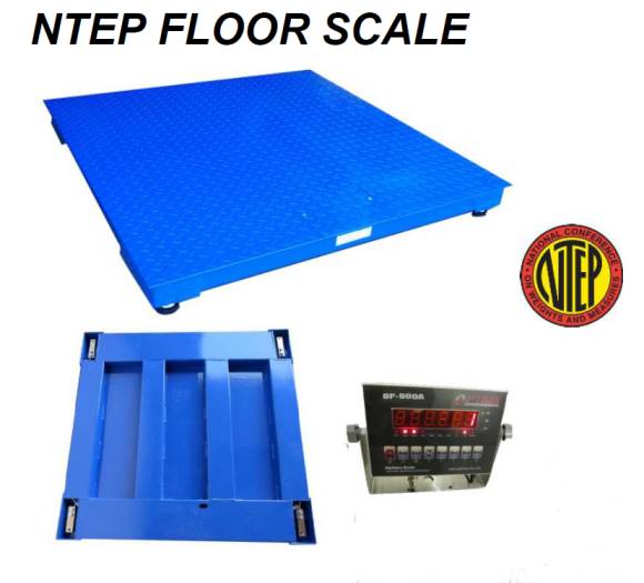 4x4 floor scale with label printer