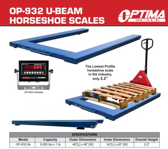 u shape horseshoe pallet scale