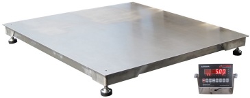 optima op916ss stainless steel 4x4 5000 lb floor scale