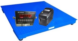 4x4 Industrial Floor Scale with Label Printer to Print Gross Tare Net Weight